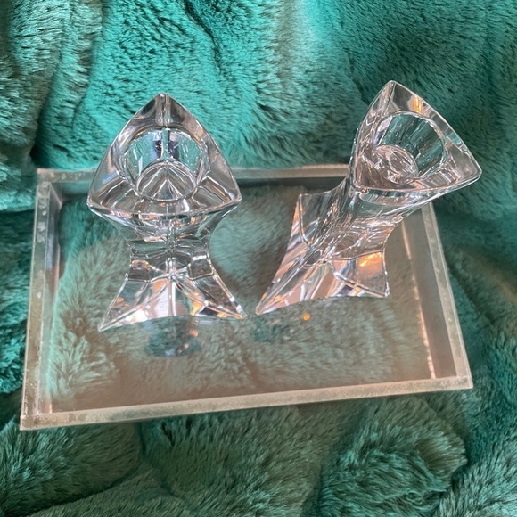 BIRKS Italian Crystal Candle Holders - Picture 5 of 9